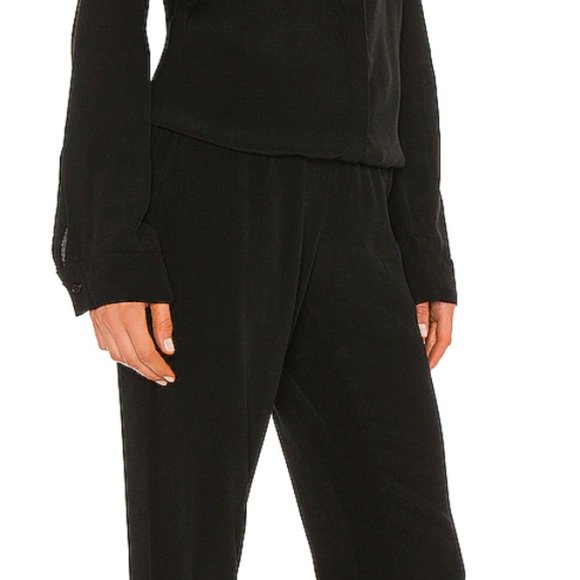 Brand: Monrow crepe long sleeve jumpsuit - Picture 1 of 9